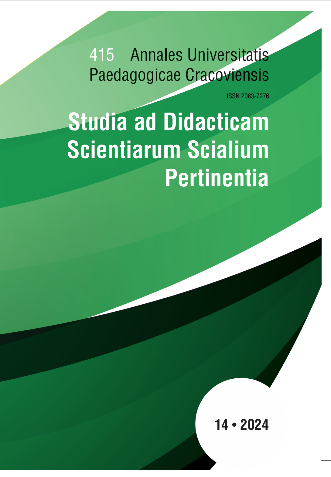 Pokaż Tom 415 Nr 14 (2024): Studia ad Didacticam Scientiarum Socialium Pertinentia